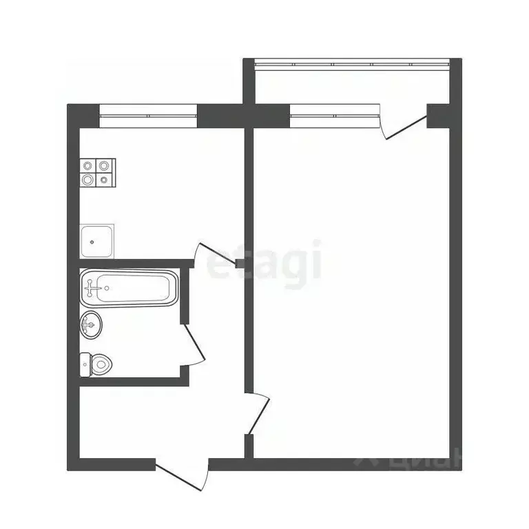 1-к кв. Смоленская область, Смоленск ул. Рыленкова, 5 (30.7 м) - Фото 0