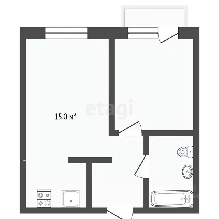 1-к кв. Тюменская область, Тюмень Тарманы мкр, ул. Малышева, 31к1 ... - Фото 2