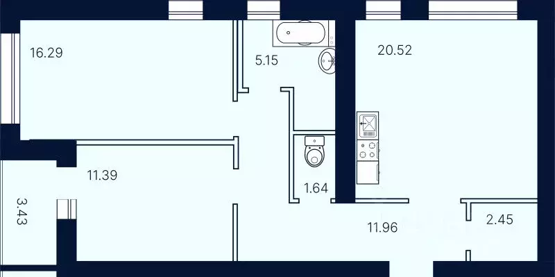 2-к кв. Саратовская область, Саратов Солнечный-2 жилрайон, Сияй-город ... - Фото 1
