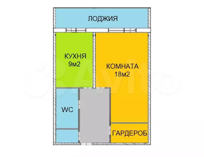 1-к. квартира, 40 м, 7/9 эт. - Фото 0