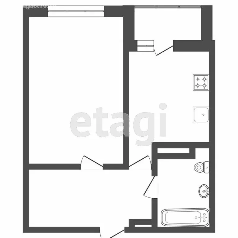 1-комнатная квартира: Тюмень, улица Пермякова, 88 (41 м) - Фото 0