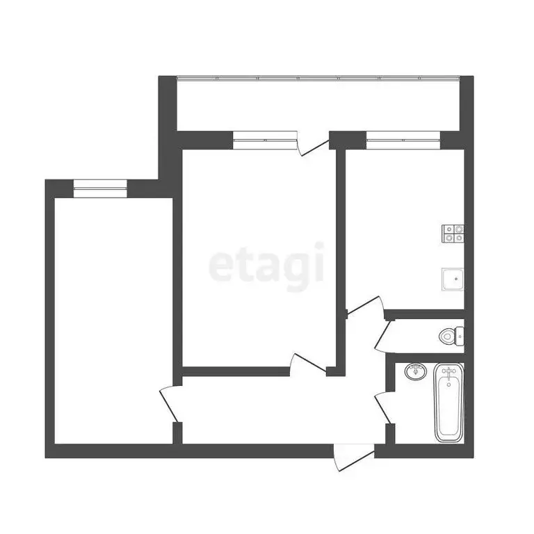 2-комнатная квартира: Томск, Иркутский тракт, 204 (46.8 м) - Фото 1