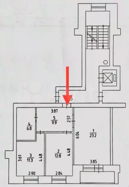 2-к. квартира, 66,3 м, 9/10 эт. - Фото 0