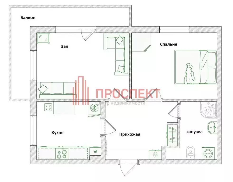 2-к кв. Пензенская область, Пенза ул. Суворова, 145 (48.6 м) - Фото 2
