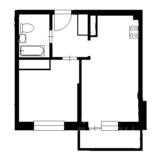 1-к кв. Новосибирская область, Новосибирск Закаменский мкр, 13 (45.0 ... - Фото 2