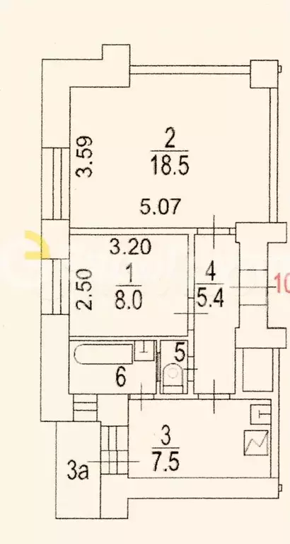 2-к. квартира, 45 м, 3/5 эт. - Фото 0