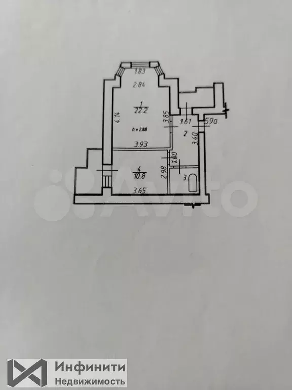 1-к. квартира, 42,5 м, 6/6 эт. - Фото 0