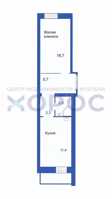 1-к. квартира, 39,9 м, 6/12 эт. - Фото 0