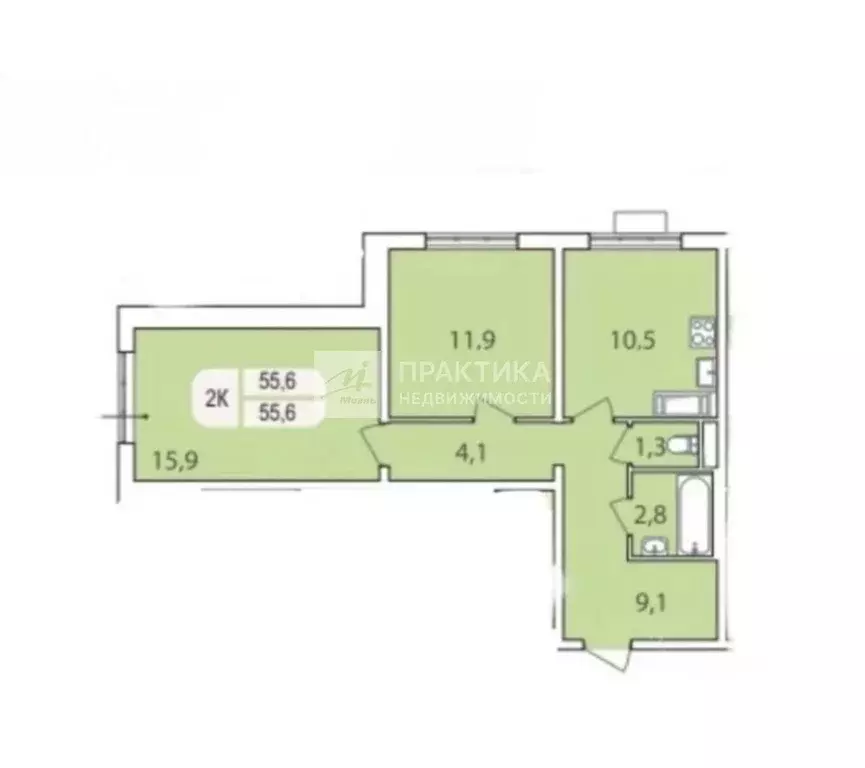 2-к кв. Москва Варшавское ш., 170Ек5 (56.0 м) - Фото 2