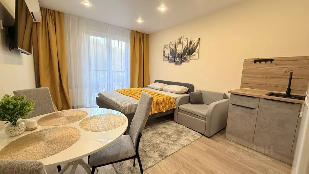 Студия Краснодарский край, Сочи ул. Искры, 88к3 (29.0 м) - Фото 1