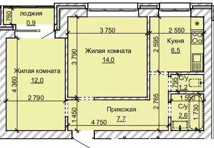2-к кв. Алтайский край, Барнаул ул. Анатолия (44.9 м) - Фото 0