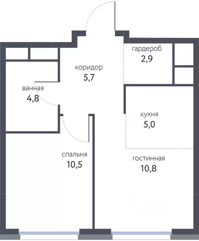 2-к кв. Москва Сиреневый парк жилой комплекс (38.7 м) - Фото 0