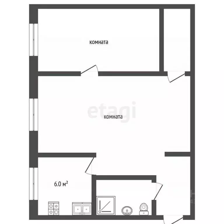 2-к кв. Московская область, Химки Московская ул., 18 (43.0 м) - Фото 1