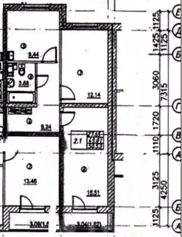 Квартира, 2 комнаты, 49.9 м - Фото 1