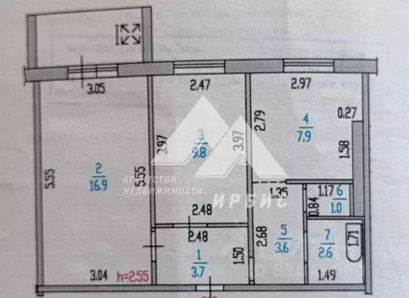 2-к кв. Алтайский край, Барнаул ул. Малахова, 97 (45.5 м) - Фото 2