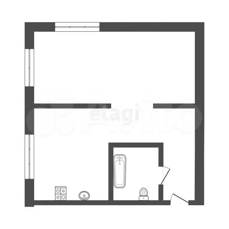 2-к. квартира, 52,1 м, 5/9 эт. - Фото 1