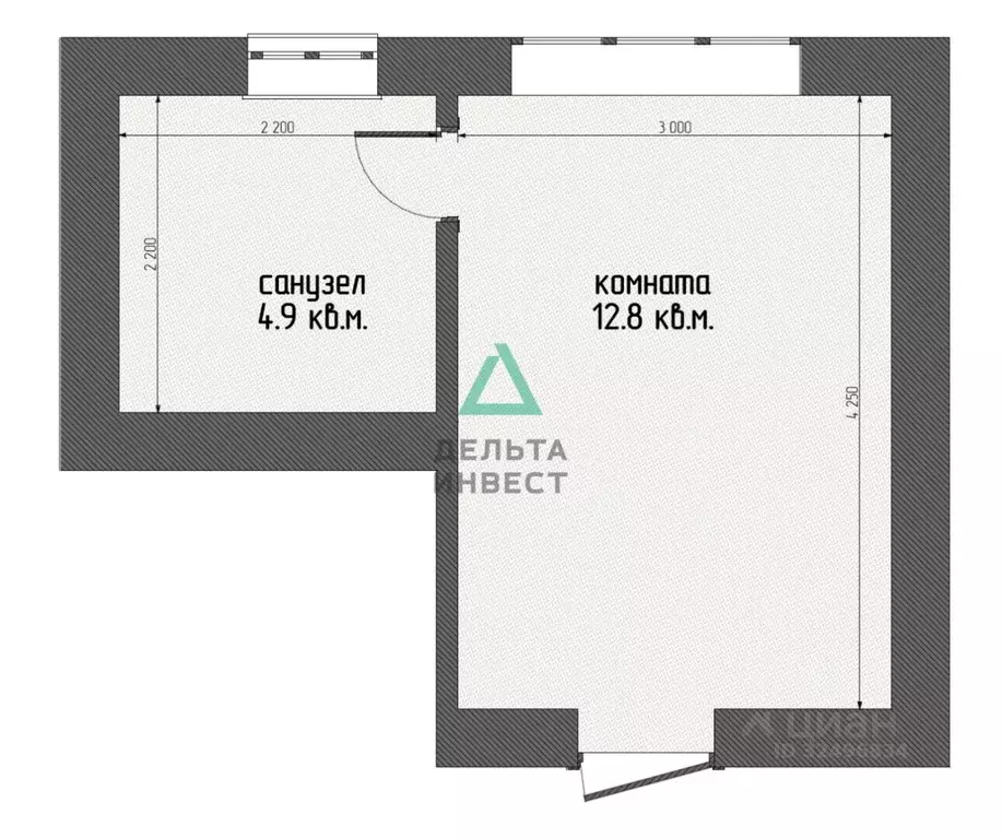 Комната Башкортостан, Уфа ул. 8 Марта, 10 (17.7 м) - Фото 2