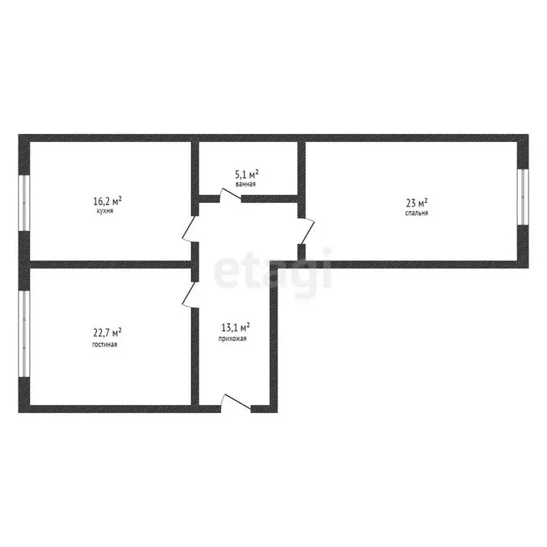 2-комнатная квартира: Каспийск, проспект М. Омарова, 14А (80 м) - Фото 0