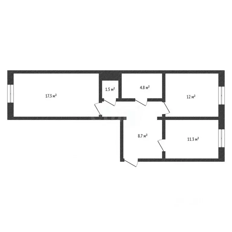 2-к кв. Нижегородская область, Нижний Новгород ул. Родионова, 27 (61.0 ... - Фото 2