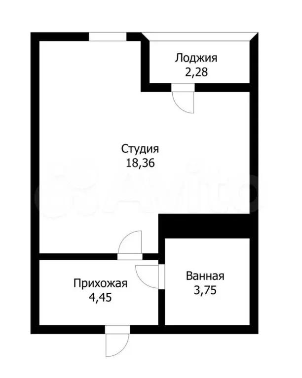 Квартира-студия, 30 м, 22/24 эт. - Фото 0