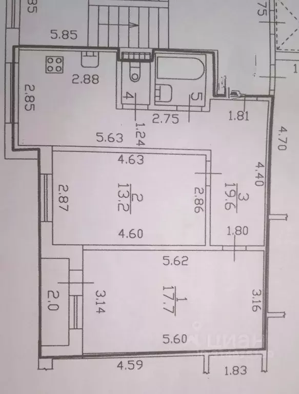 2-к кв. Санкт-Петербург ул. Лени Голикова, 29к5 (54.1 м) - Фото 0