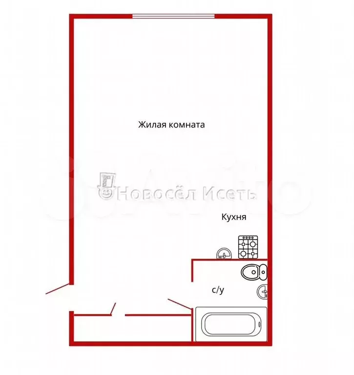 Квартира-студия, 28 м, 6/27 эт. - Фото 0