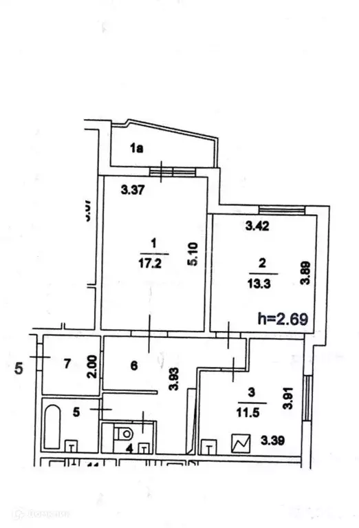 Продаётся 2-к квартира, 61.5 м - Фото 1