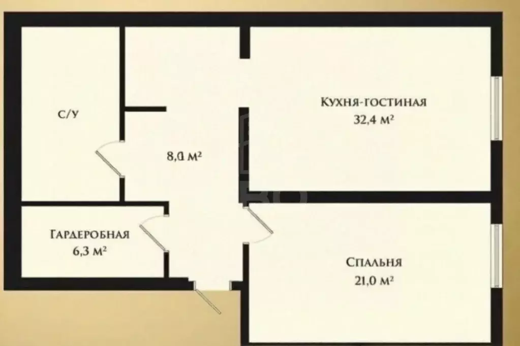 1-к кв. Санкт-Петербург Исполкомская ул., 17 (78.2 м) - Фото 2