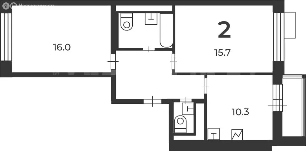 2-комнатная квартира: Москва, Феодосийская улица, 5 (56.5 м) - Фото 1