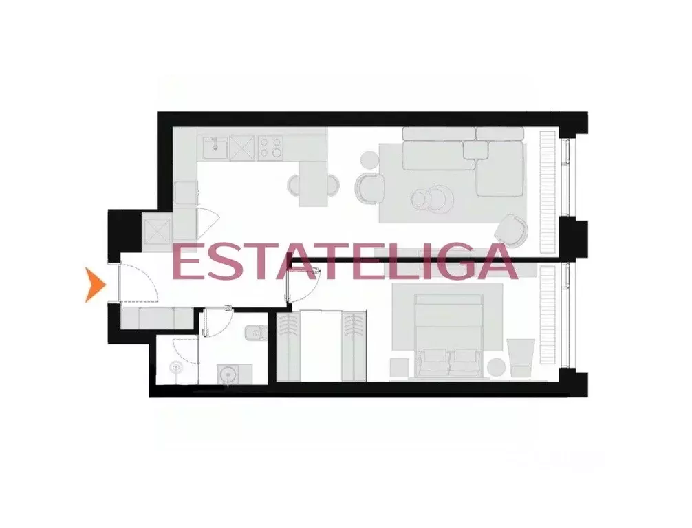 1-к кв. Москва Поклонная ул., 9 (62.7 м) - Фото 1