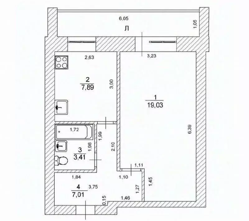 1-к кв. Ульяновская область, Ульяновск ул. Розы Люксембург, 1А (40.5 ... - Фото 1