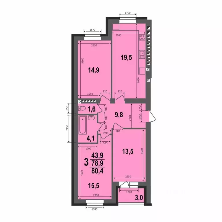 3-к кв. Владимирская область, Ковров ул. 9 Мая, 6 (80.4 м) - Фото 0