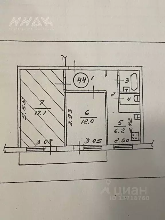 2-к кв. Нижегородская область, Дзержинск ул. Черняховского, 16 (46.2 ... - Фото 2