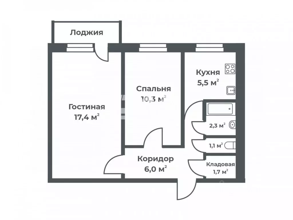 2-к кв. Челябинская область, Челябинск ул. Куйбышева, 71 (44.3 м) - Фото 2