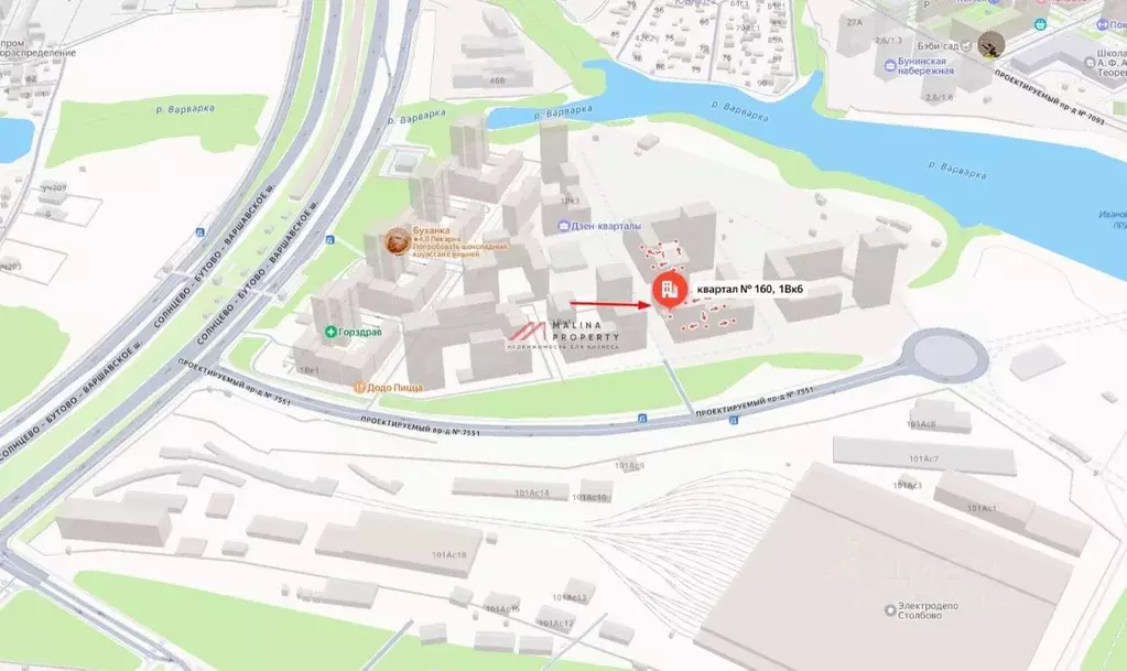 Торговая площадь в Москва № 160 кв-л, 1Вк6 (147 м) - Фото 2