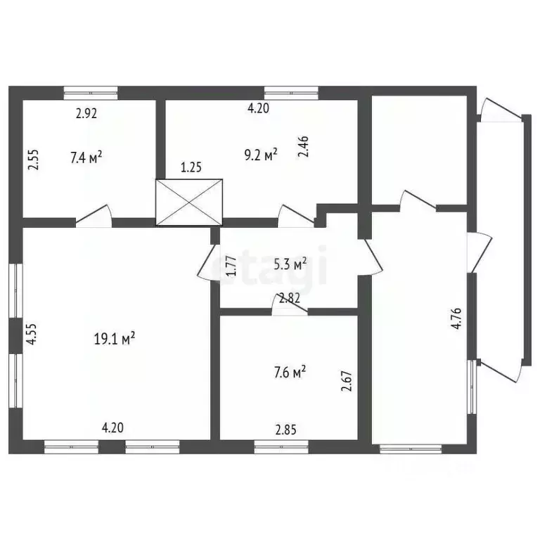 Дом в Кемеровская область, Кемерово Окружной проезд, 6 (49 м) - Фото 1
