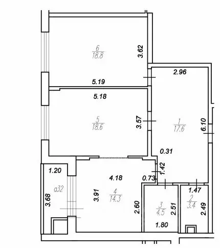 2-к кв. Рязанская область, Рязань Октябрьская ул., 65 (77.2 м) - Фото 1