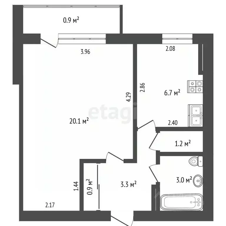 1-к кв. Крым, Армянск ул. Симферопольская, 11 (35.2 м) - Фото 2