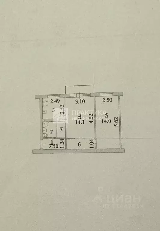 2-к кв. Липецкая область, Липецк ул. Циолковского, 6/2 (44.9 м) - Фото 1