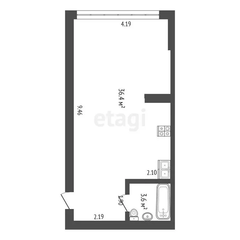 1-комнатная квартира: Севастополь, улица Челюскинцев, 49/4 (40 м) - Фото 0