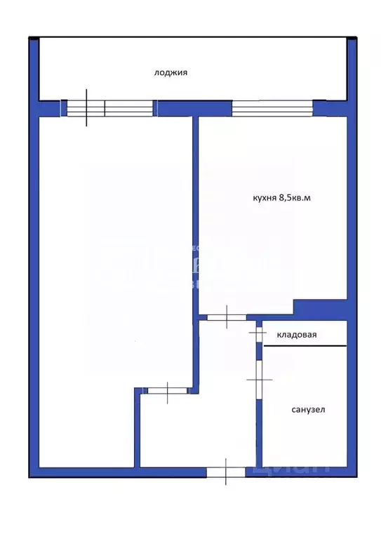 1-к кв. Кемеровская область, Кемерово Космическая ул., 4Б (32.0 м) - Фото 2