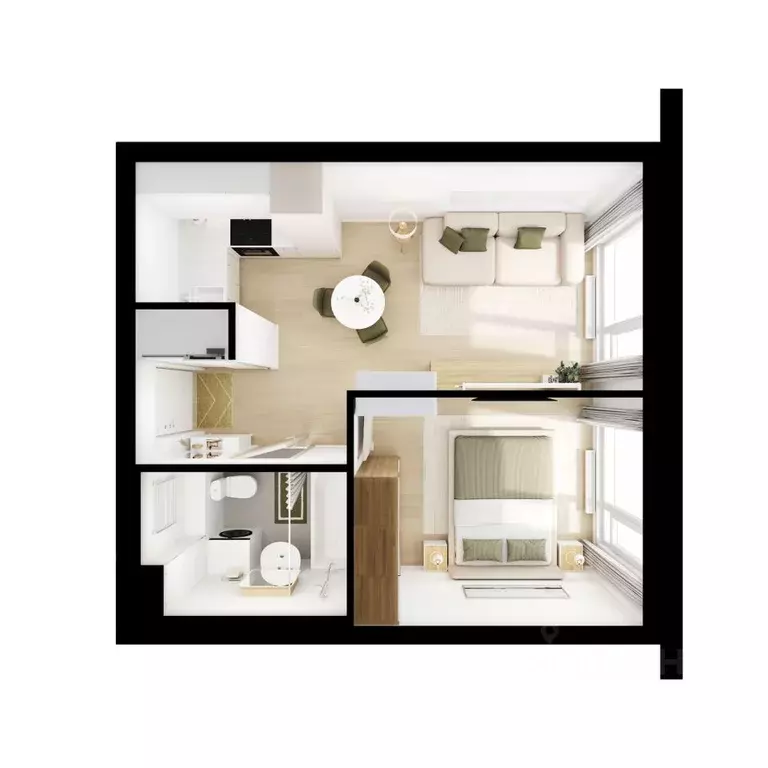 1-к кв. Московская область, Котельники Парковый мкр, Белая Дача Парк ... - Фото 2