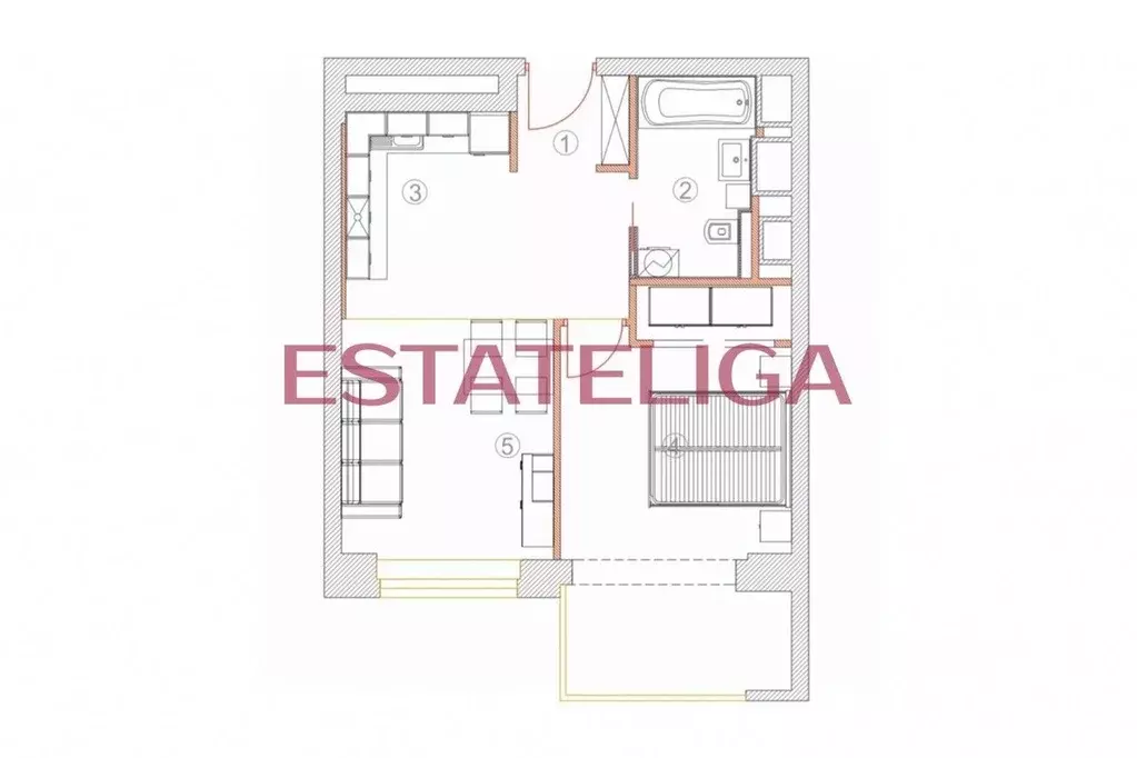 2-к кв. Москва Береговой проезд, 5к3 (45.0 м) - Фото 2