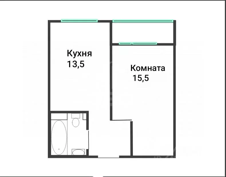 1-к кв. Санкт-Петербург ул. Чирикова, 5 (36.0 м) - Фото 1