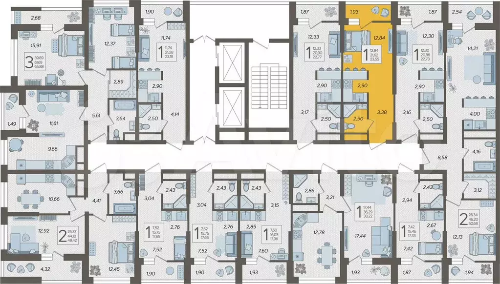 Квартира-студия, 24,5 м, 8/19 эт. - Фото 0
