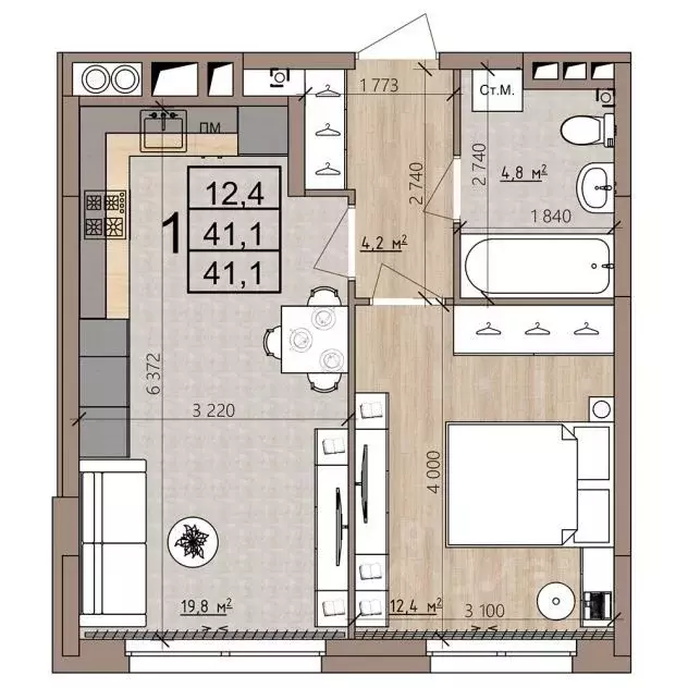 1-к кв. Рязанская область, Рязань пос. Шпалозавода, Окская Стрелка ... - Фото 1