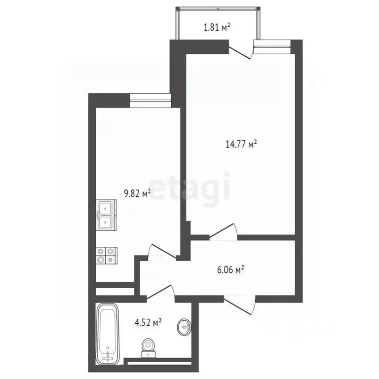 1-к кв. Ростовская область, Ростов-на-Дону ул. Нансена, 109/5 (38.0 м) - Фото 1