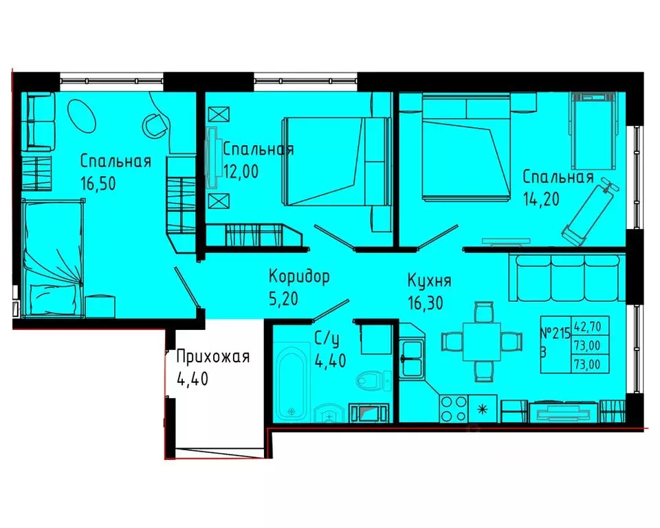 3-к кв. Ленинградская область, Коммунар г. Гатчинский муниципальный ... - Фото 1