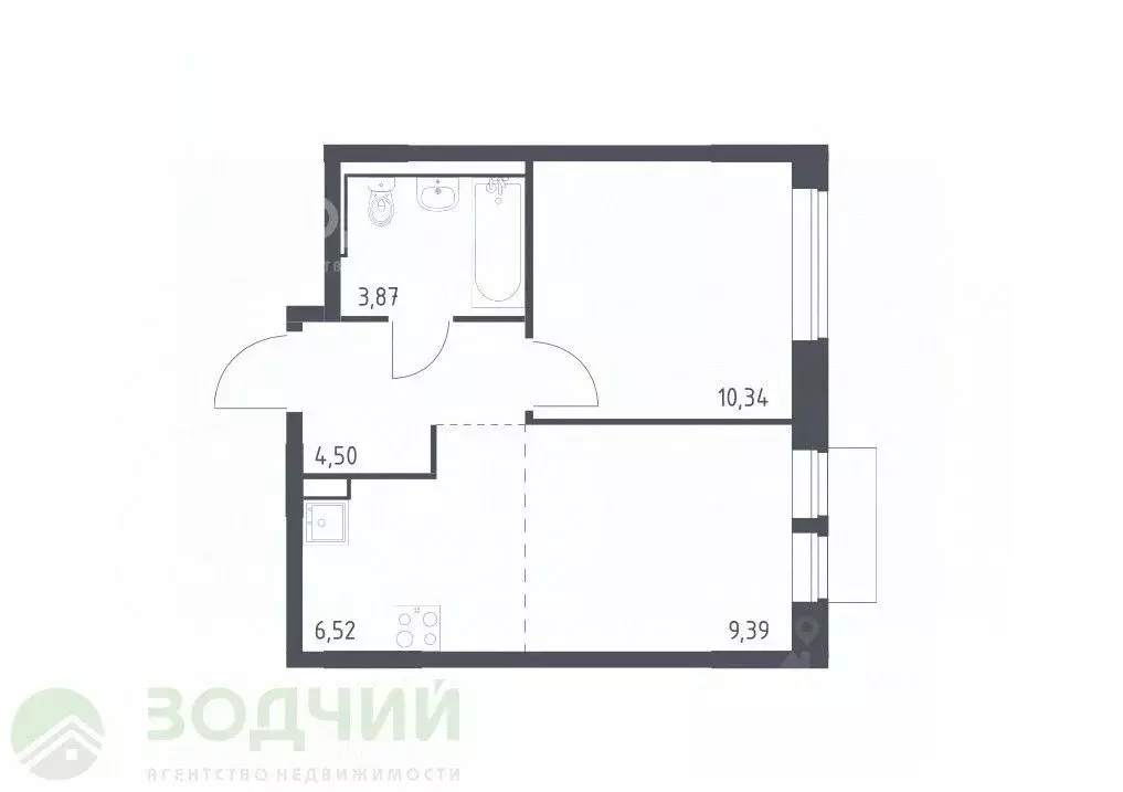 2-к кв. Москва Молжаниновская ул., 3 (34.62 м) - Фото 0