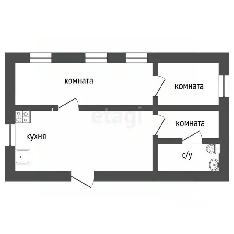 Дом в Тюменская область, с. Викулово ул. Октябрьская, 33 (58 м) - Фото 1